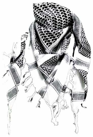 Valkoinen shemagh huivi netist&auml;