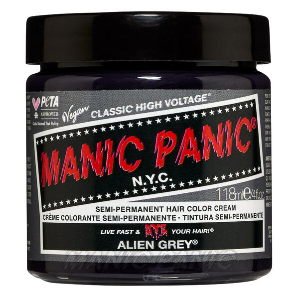 manic panic alien grey hiusväri