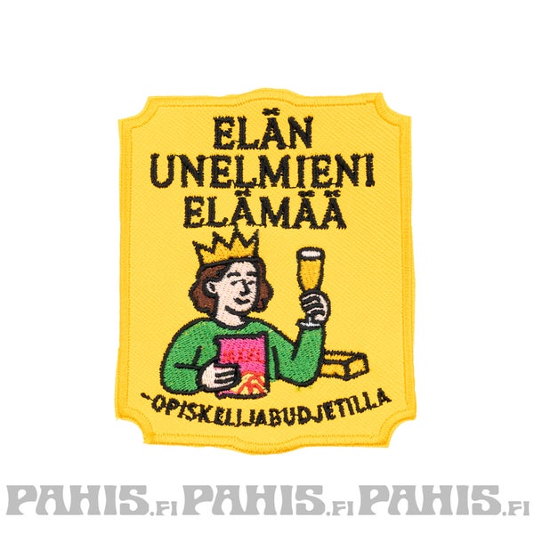 opiskelijabudjetti haalarimerkki